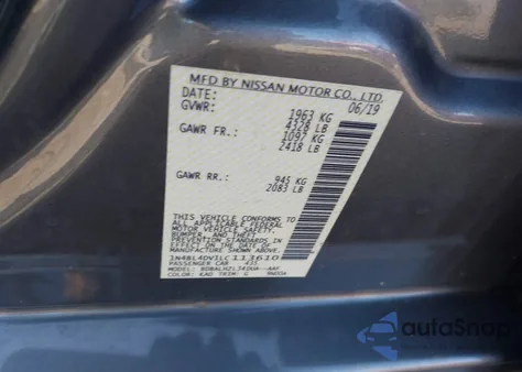 2020 Nissan Altima Sv Fwd z USA, uszkodzony, nr VIN 1N4BL4DV1LC113610